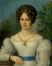 Retrato de una joven con vestido blanco - Jozef Ginovský — vista de la obra