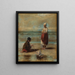 Niños junto al mar - Jozef Israëls — cuadro enmarcado en la pared