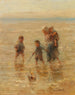 Niños jugando en las olas - Jozef Israëls — vista de la obra