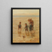 Niños jugando en las olas - Jozef Israëls — cuadro enmarcado en la pared