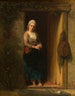 Ida, the fisherman's daughter at the door - Jozef Israëls — artwork view