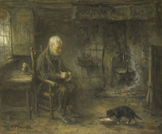 Jozef Israls - Interior of a Peasant Hut.webp