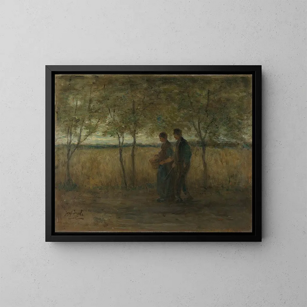 Hacia el regreso a casa - Jozef Israëls — cuadro enmarcado en la pared