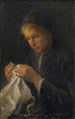 Mujer cosiendo - Jozef Israëls — vista de la obra