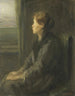 Mujer en la ventana - Jozef Israëls — vista de la obra