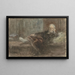 Autorretrato con pie enfermo - Jozef Israëls — cuadro enmarcado en la pared