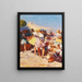 Market scene - Jozef Teodor Mousson — framed artwork on a wall
