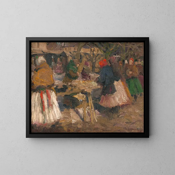 Mercado - Jozef Teodor Mousson — cuadro enmarcado en la pared