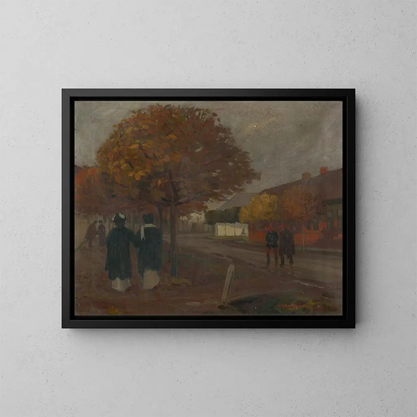 Sobre el camino - Jozef Teodor Mousson — cuadro enmarcado en la pared