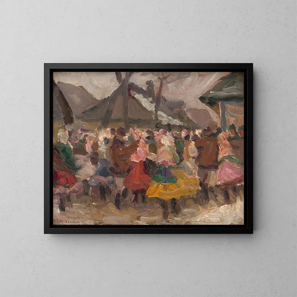 Estudio de las festividades populares - Jozef Teodor Mousson — cuadro enmarcado en la pared