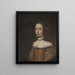 Hedvig Eleonora 1636-1715 Princesa de Holstein-Gottorp Reina de Suecia - Jürgen Ovens — cuadro enmarcado en la pared