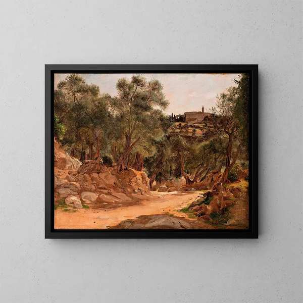 Oliveira de Tivoli cerca de Roma - Jørgen Roed — cuadro enmarcado en la pared