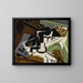 Journal y frutero - Juan Gris — cuadro enmarcado en la pared