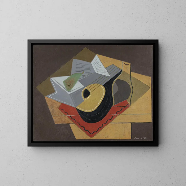 La Mandolina negra - Juan Gris — cuadro enmarcado en la pared