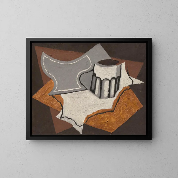 El vaso - Juan Gris — cuadro enmarcado en la pared