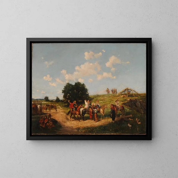Camino hacia el anillo - Juan León Pallière — cuadro enmarcado en la pared