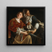 Judith y su sirvienta con la cabeza de Holofernes - Artemisia Gentileschi — cuadro enmarcado en la pared