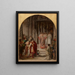 Saint Ambroise painting forbids the emperor Theodosius from entering the holy place, guilty of the murder of the inhabitants of Antioch - Jules - Eugène Lenepveu — framed artwork on a wall