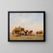 Corn Loading Painting - Jules-Jacques Veyrassat — framed artwork on a wall