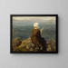 Fileuse sur les rochers à Douarnenez - Jules Breton — cuadro enmarcado en la pared