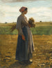 Joven mujer en los campos - Jules Breton — vista de la obra