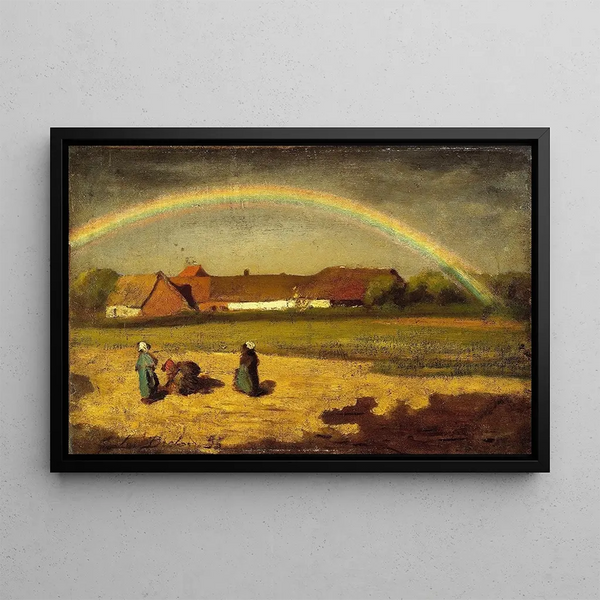 L'Arc-en-ciel Courrières - Jules Breton — cuadro enmarcado en la pared