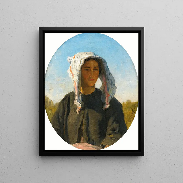Jules Breton - Portrait de jeune Paysanne Bordelaise.webp