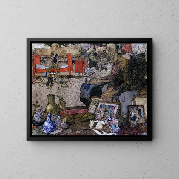 Le Vieux Marché à Gand - Jules De Bruycker — framed artwork on a wall
