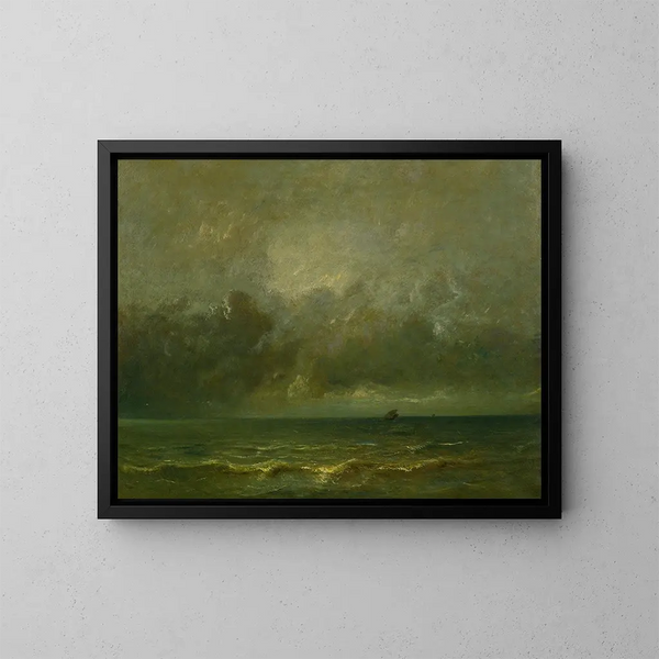 La calma antes de la tormenta - Jules Dupré — cuadro enmarcado en la pared