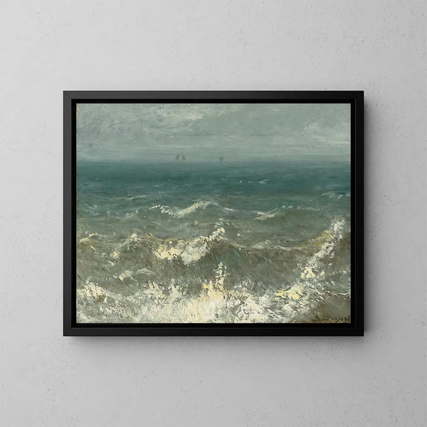 de mar abierto - Jules Dupré — cuadro enmarcado en la pared