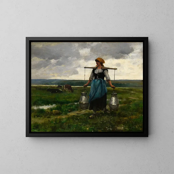 Porteuse de lait - Jules Dupré — cuadro enmarcado en la pared