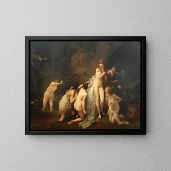 Diane Surprise - Jules Joseph Lefebvre — framed artwork on a wall