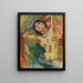 Brune con collar azul - Jules Pascin — cuadro enmarcado en la pared