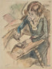 Mujer escribiendo - Jules Pascin — vista de la obra