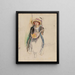 Girl with Mandolin - Jules Pascin — framed artwork on a wall