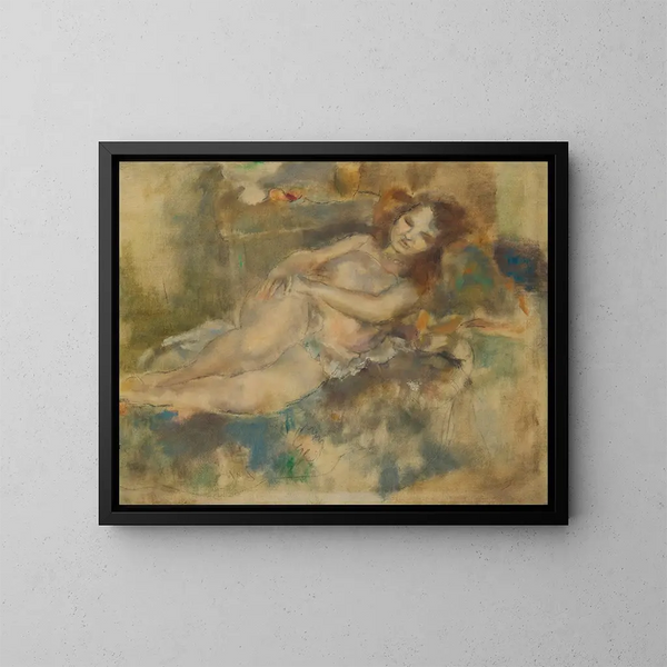 La Danseuse assoupie - Jules Pascin — framed artwork on a wall
