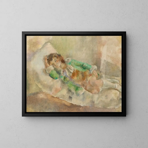 La Petite Actrice - Jules Pascin — framed artwork on a wall