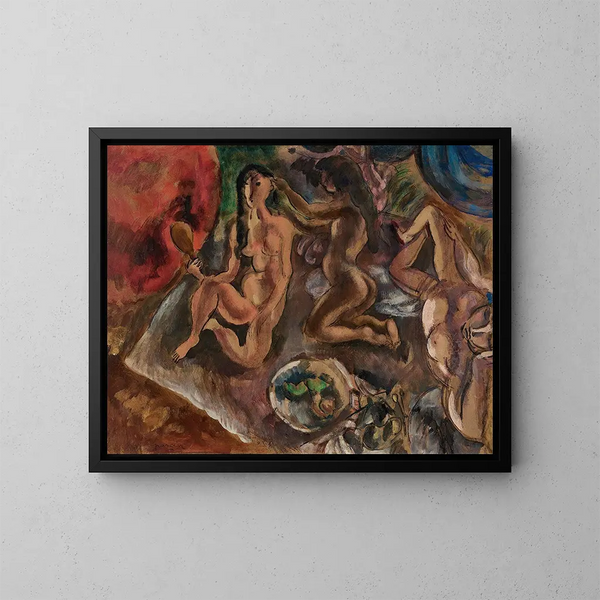 La toilette aux tropiques - Jules Pascin — cuadro enmarcado en la pared