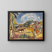 Landscape with figures and cart - Jules Pascin — framed artwork on a wall