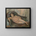 El modelo con la camisa rosa - Jules Pascin — cuadro enmarcado en la pared