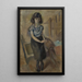Portrait of a Standing Woman - Jules Pascin — framed artwork on a wall
