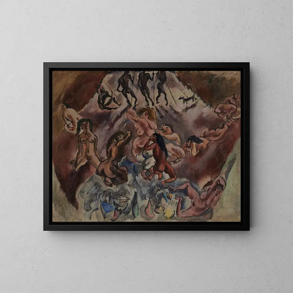 Reunión infernal - Jules Pascin — cuadro enmarcado en la pared