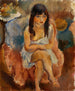 Seated Figure Young girl sitting - Jules Pascin — artwork view