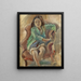 Simone Dalal jeune fille dans une bergère - Jules Pascin — framed artwork on a wall