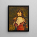 Young woman with a squirrel - Jules Salles-Wagner — framed artwork on a wall