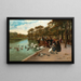 Alimentar a los cisnes - Jules Scalbert — cuadro enmarcado en la pared