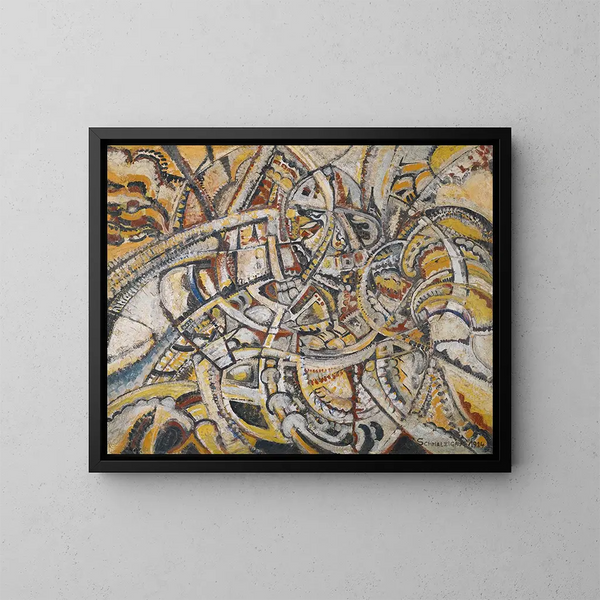 Composición futurista - Jules Schmalzigaug — cuadro enmarcado en la pared
