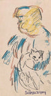 Girl with Cat - Jules Schmalzigaug — artwork view