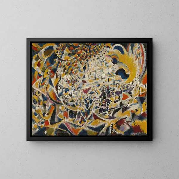 Rítmo de las olas de luz, calle, sol, multitud - Jules Schmalzigaug — cuadro enmarcado en la pared