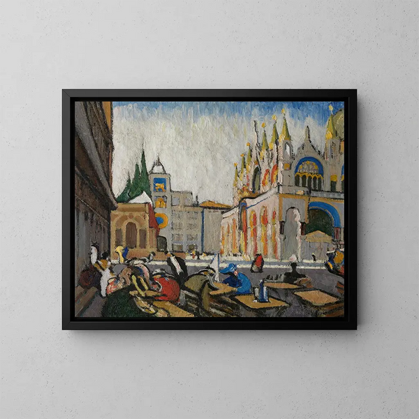 San Marco desde la Piazzetta - Jules Schmalzigaug — cuadro enmarcado en la pared